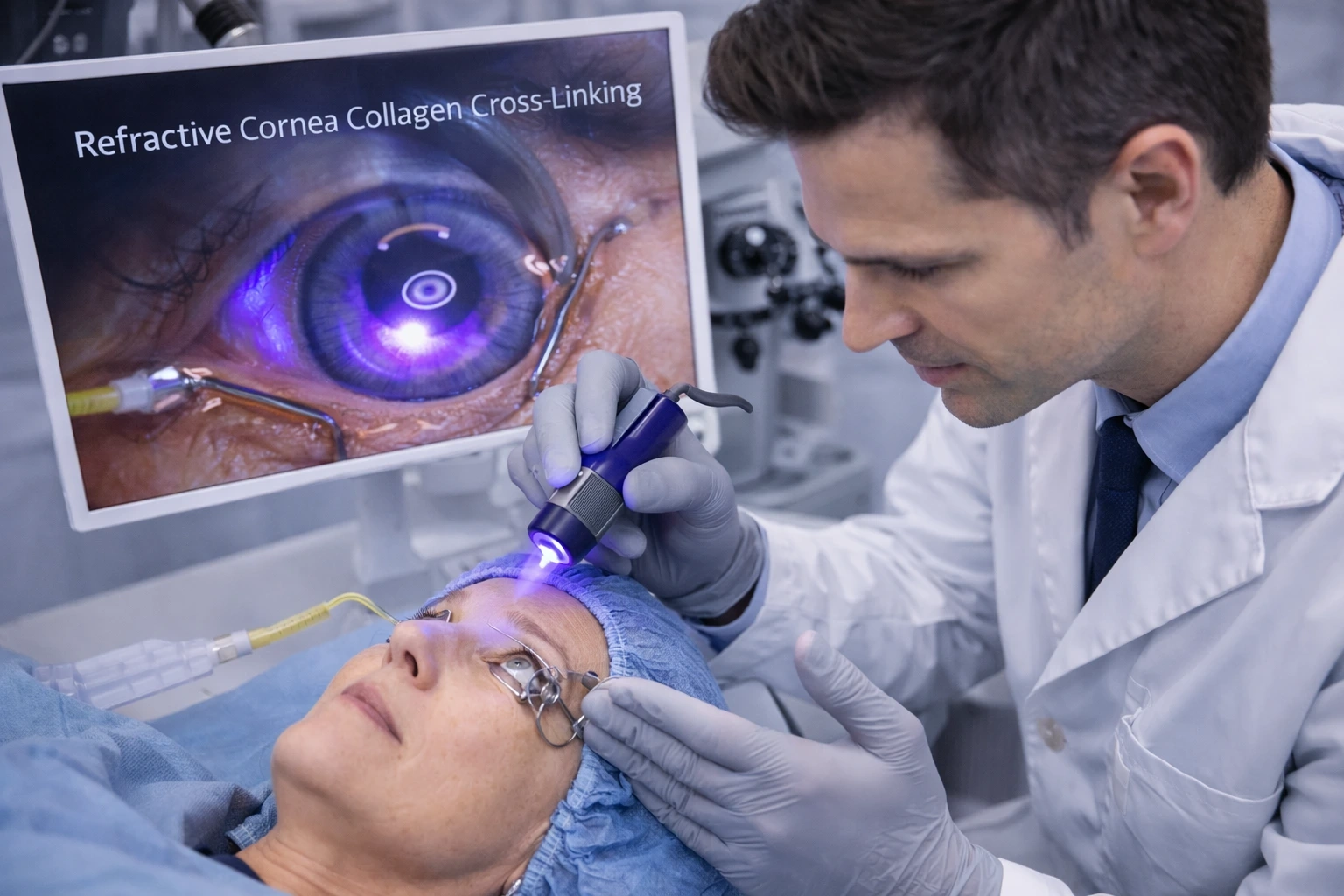 Refractive Cornea Collagen Cross-Linking